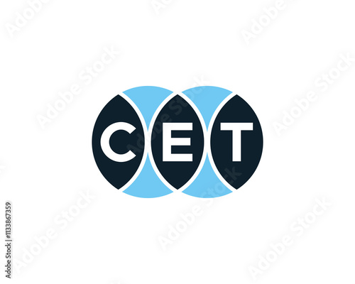 CET Logo design vector template. CET