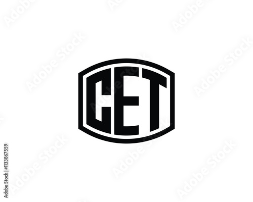 CET Logo design vector template. CET