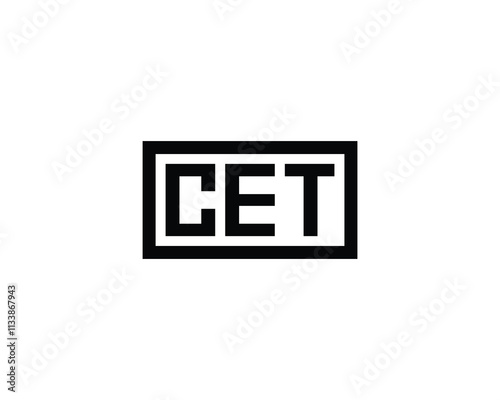 CET Logo design vector template. CET