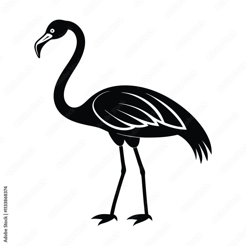 Obraz premium flamingo silhouette isolated on white