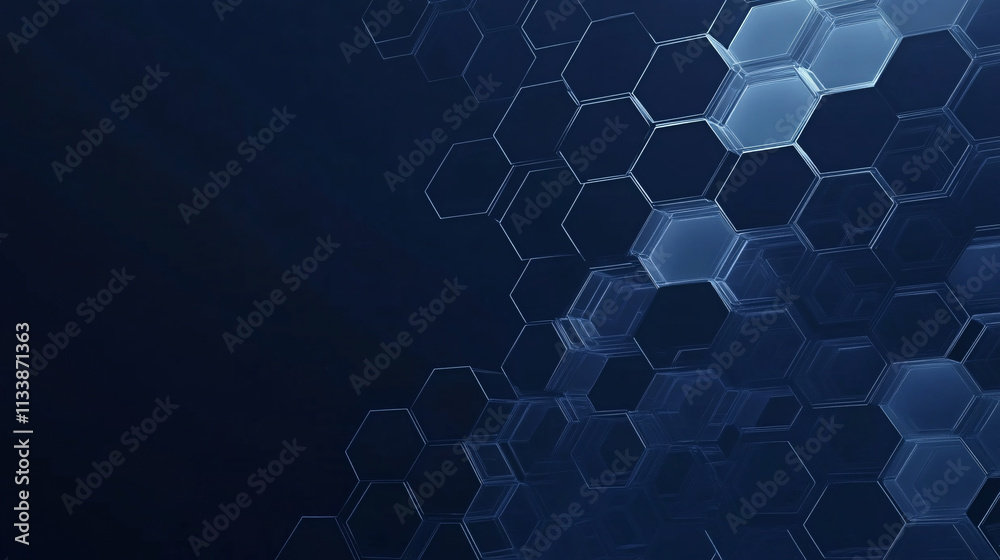 background with glowing hexagons