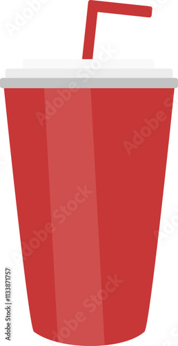 Red Cup Soda Drink Illustration