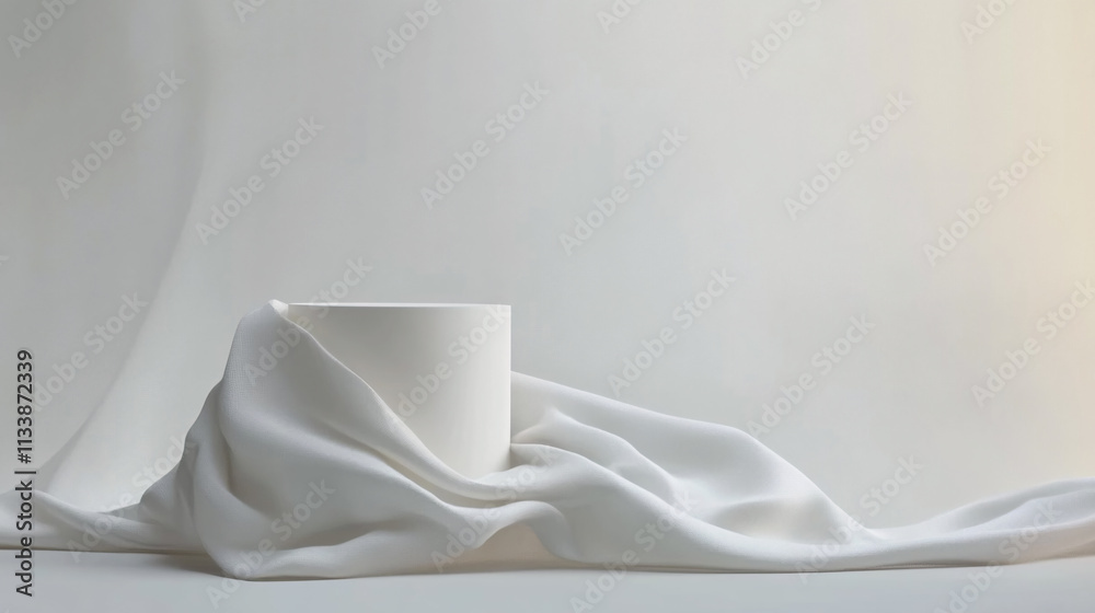 white satin fabric with ribbon surrounding a exhibit booth stand white satin fabric with ribbon surrounding a exhibit booth stand
