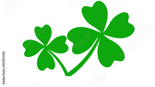 vector four leaf clover Green floral symbol. Quatrefoil sign. Decorations for greeting cards, business cards and other art decorations