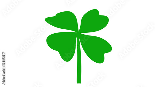 vector four leaf clover Green floral symbol. Quatrefoil sign. Decorations for greeting cards, business cards and other art decorations