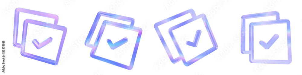 Set of 4 3d glass sellect all shape with aberration effect isolated on a transparent background. Blue tone. 3d transparent elements for graphic design. Set of 4 3d glass sellect all shape with aberration effect isolated on a transparent background. Blue tone. 3d transparent elements for graphic design.