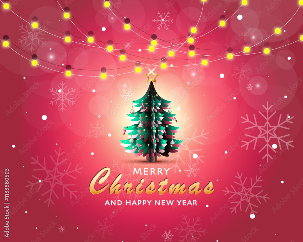 Christmas greeting card template set with Christmas tree, candy canes, neon lights and Christmas balls on red background. Modern Trendy Christmas Card. Perfect for poster and festive decoration. Christmas greeting card template set with Christmas tree, candy canes, neon lights and Christmas balls on red background. Modern Trendy Christmas Card. Perfect for poster and festive decoration.