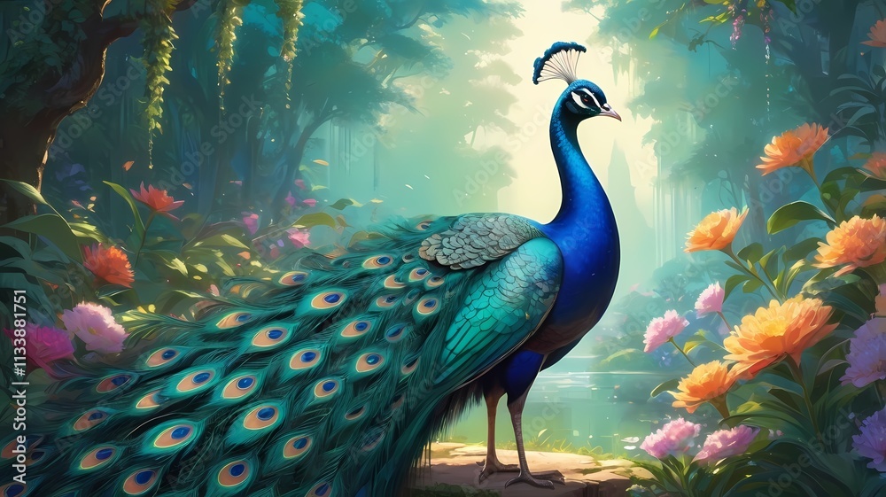 Fototapeta premium beautiful peacock