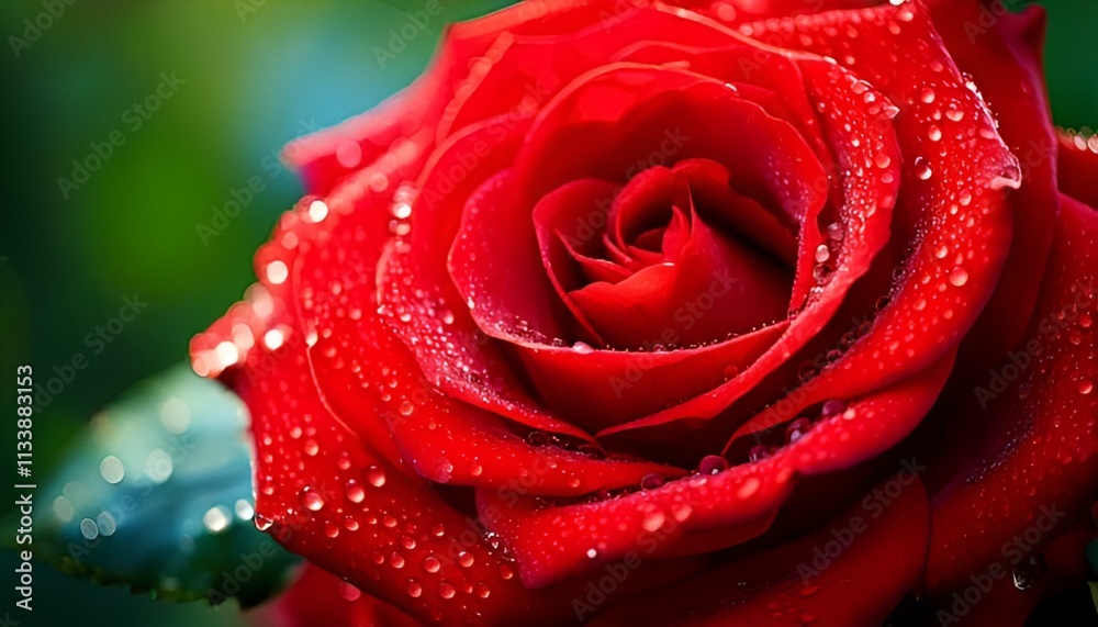 red rose with dew drops red rose with dew drops