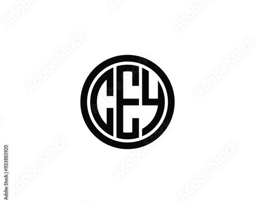 CEY logo design vector template. CEY