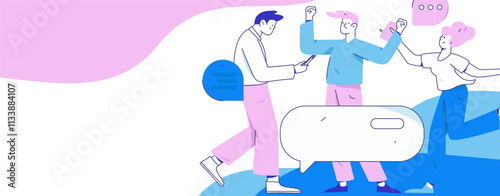 Communicate with consultants flat vector character concept operation hand drawn illustration
