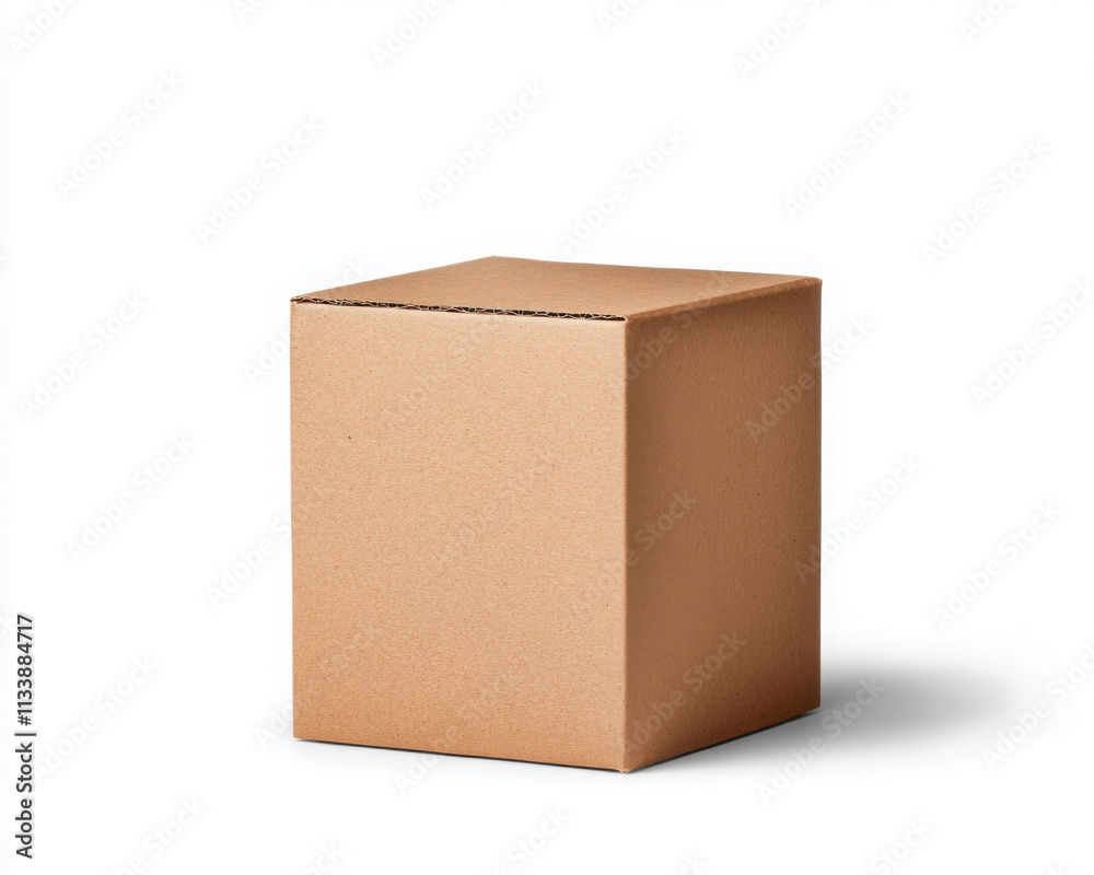 A plain cardboard box suitable for packaging and shipping. A plain cardboard box suitable for packaging and shipping.