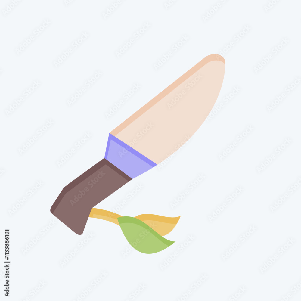 Icon Knife. related to Native American symbol. flat style. design editable Icon Knife. related to Native American symbol. flat style. design editable