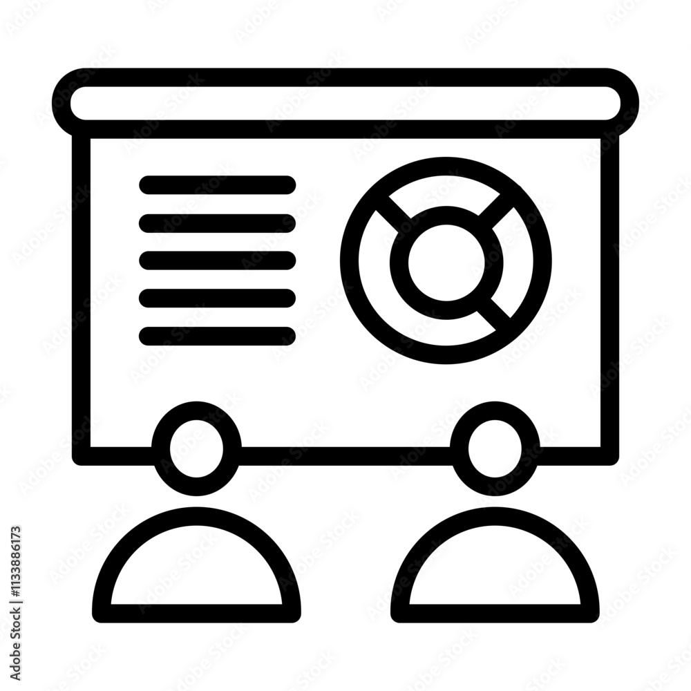 Employee Training Vector Line Icon Design Employee Training Vector Line Icon Design