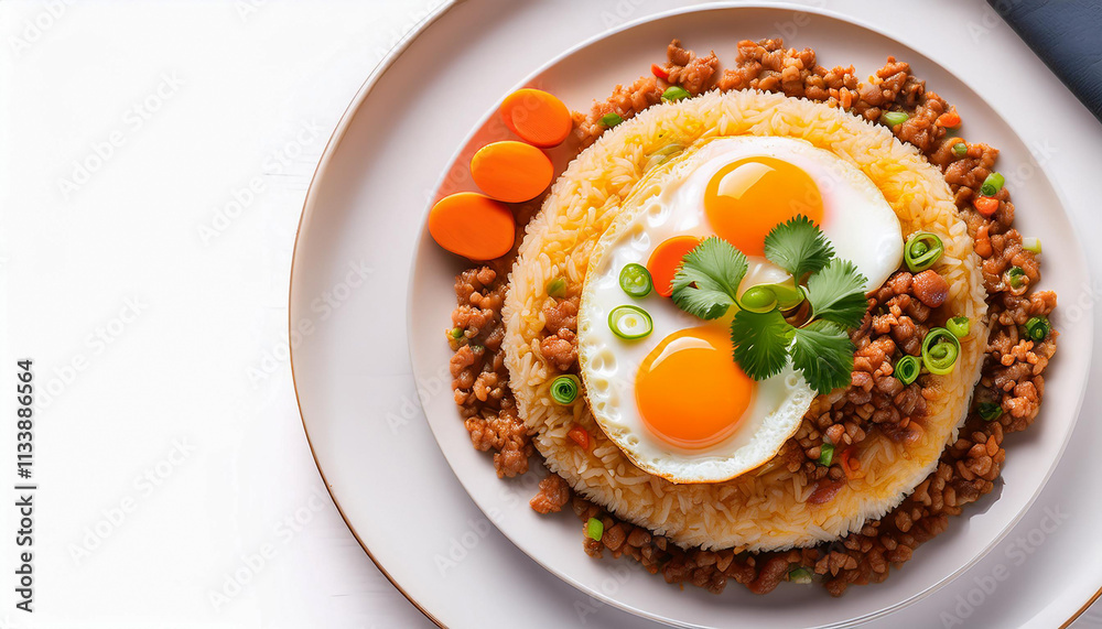 Salted eggs fried rice,stir fry egg with cooked rice Salted eggs fried rice,stir fry egg with cooked rice