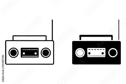 radio icon illustration.