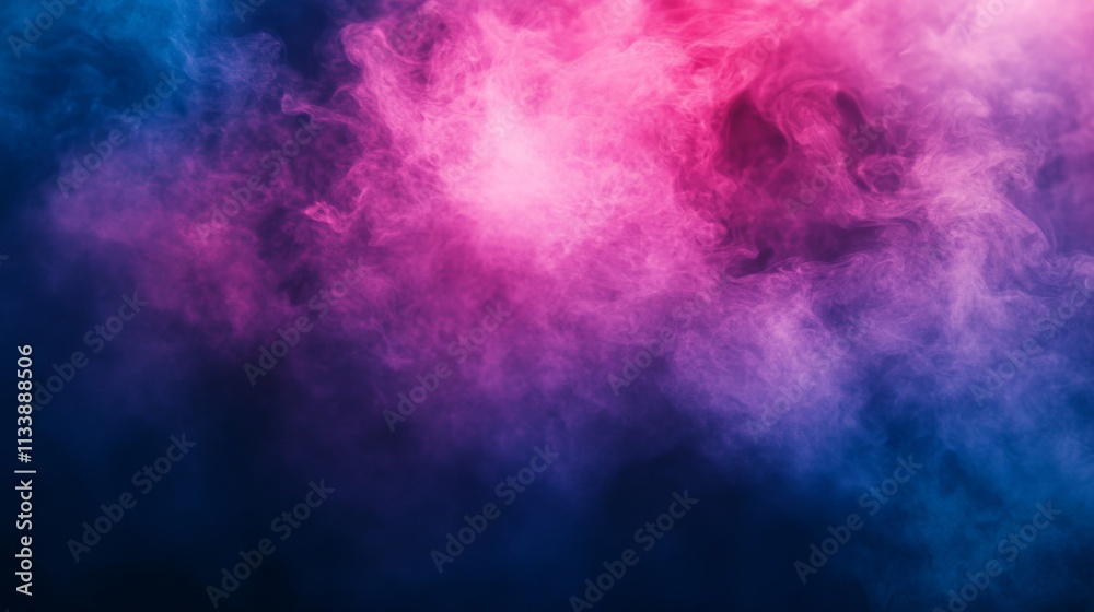 Fototapeta premium Abstract vibrant smoke cloud in pink and blue hues