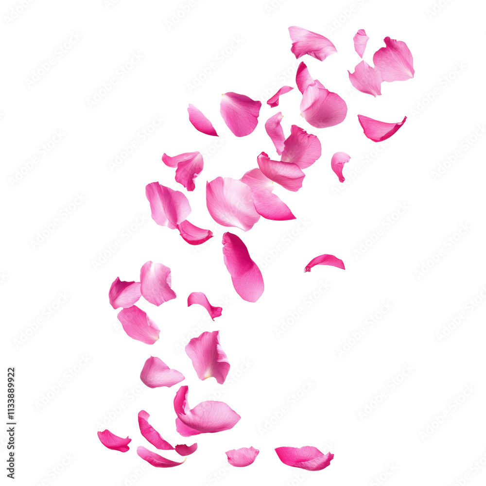 Floating Pink Petals on transparent Background Floating Pink Petals on transparent Background
