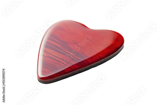 Close-Up of a Transparent Guitar Pick Showcasing Its Texture and Design with isolated on transparent background photo