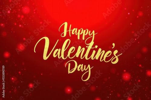 Happy Valentine's Day Red Glitter Background