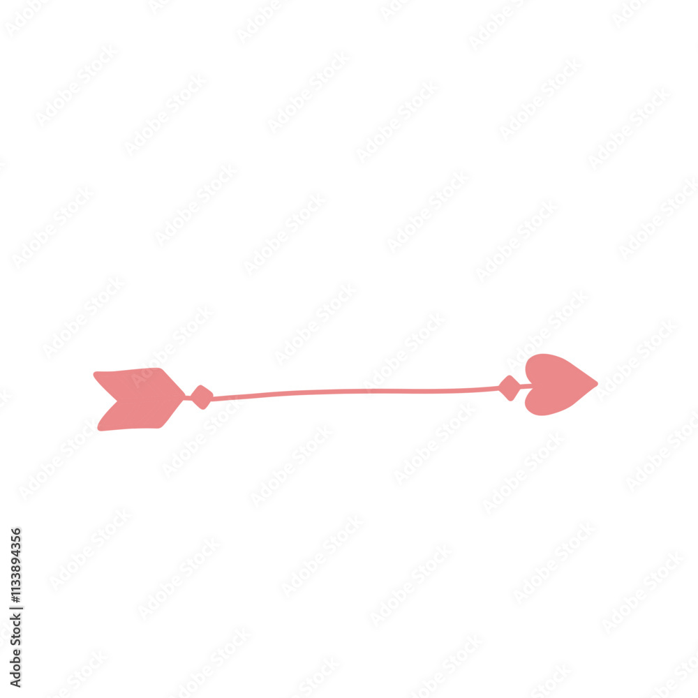 Arrow and heart icon illustration Arrow and heart icon illustration