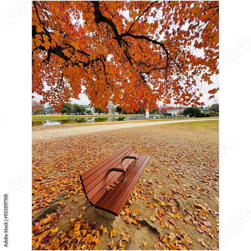 Colorfull trees during the authumn to japan photo