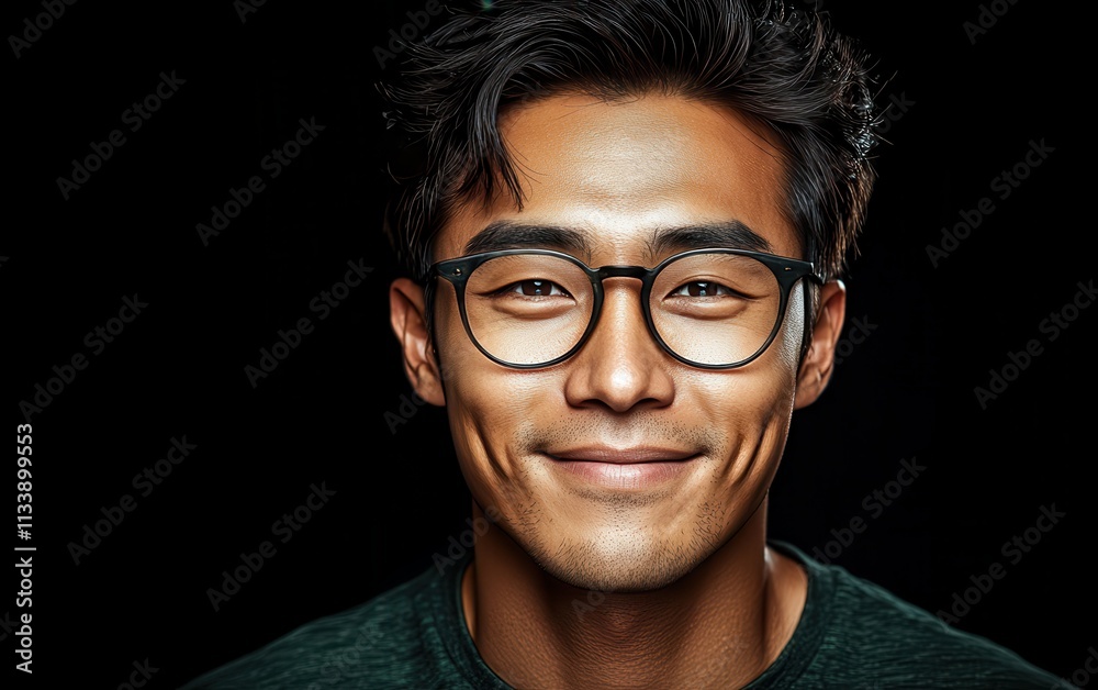 man with casual t-shirt is smiling at the camera, solid color background man with casual t-shirt is smiling at the camera, solid color background