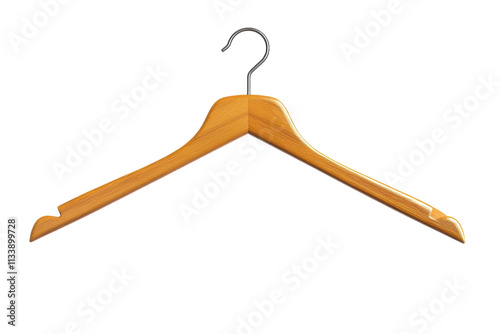 Obraz na płótnie Wooden Clothes Hanger with Isolated Non-Slip Grip with isolated on transparent background w salonie