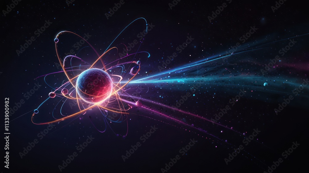 Atomic Structure Exploding In Space A Cosmic Display Atomic Structure Exploding In Space A Cosmic Display