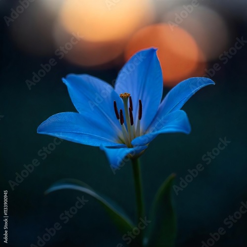 Sunlit Lily in Bloom