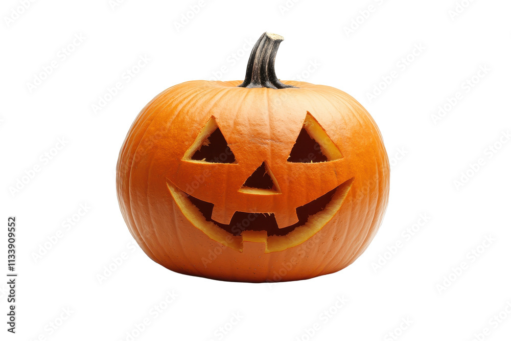 Halloween Jack-o-Lantern with Scary Expression and Carved Details with isolated on transparent background Halloween Jack-o-Lantern with Scary Expression and Carved Details with isolated on transparent background