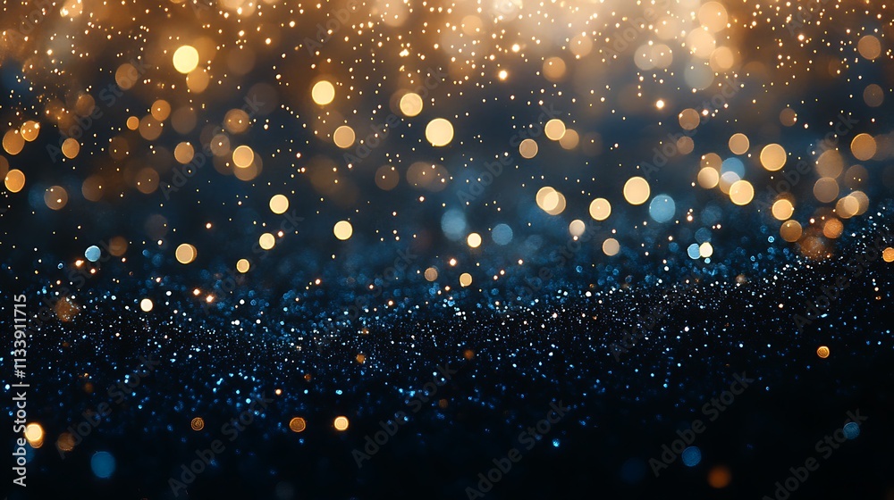 Luxury Glitter bokeh Background with Light Effects