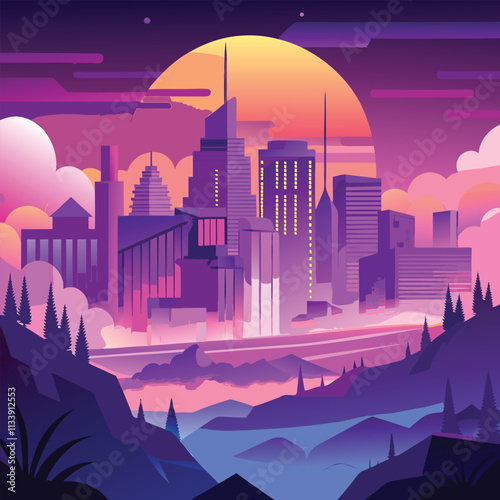 night city skyline