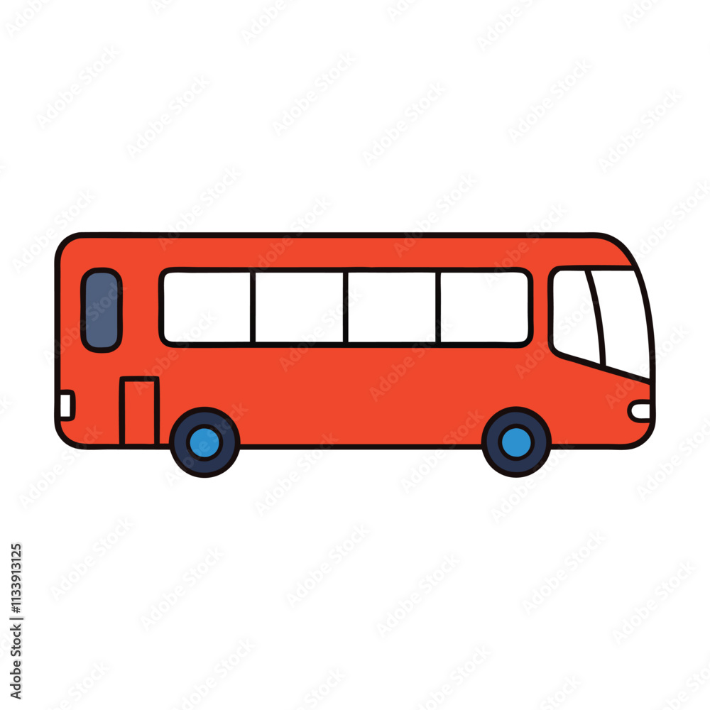 red bus isolated on white red bus isolated on white