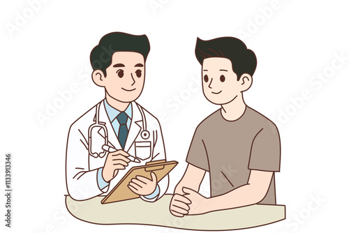 doctor and patient, clipart cartoon