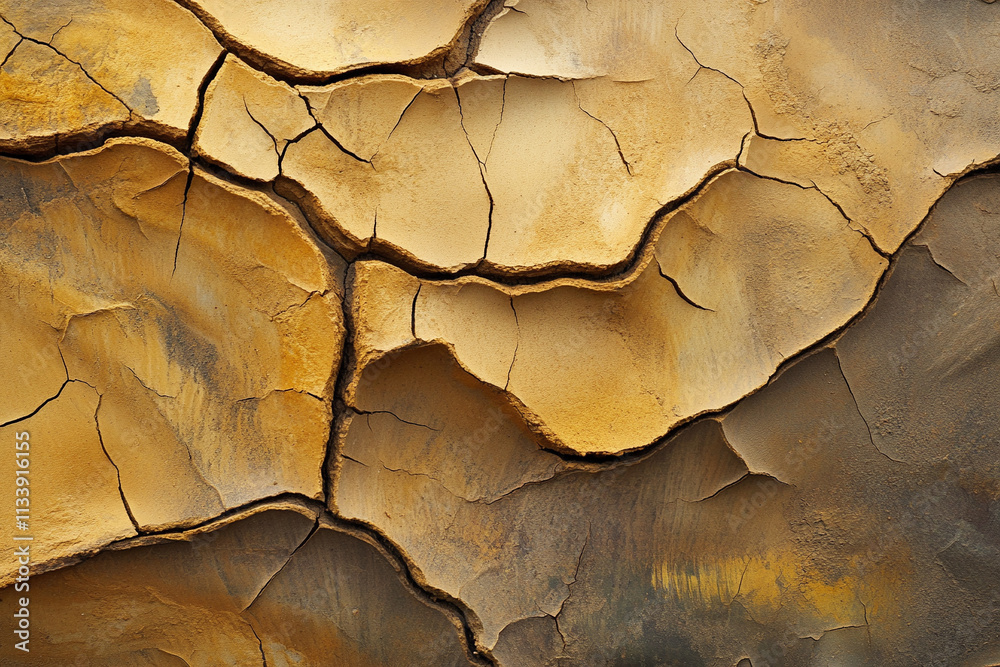 Fototapeta premium Texture of cracked ground, Concept of drought and global warming..