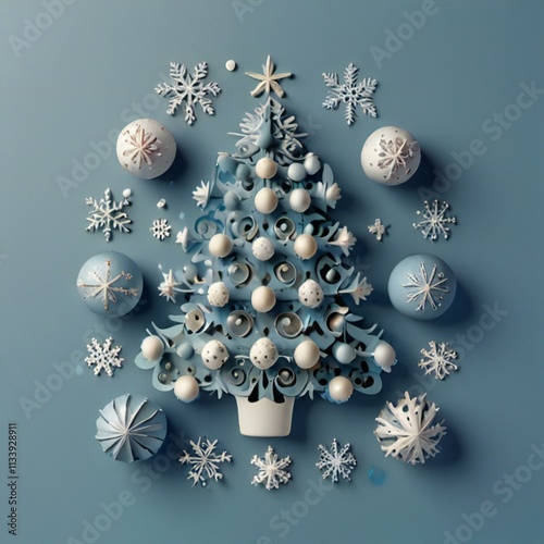 christmas background with balls