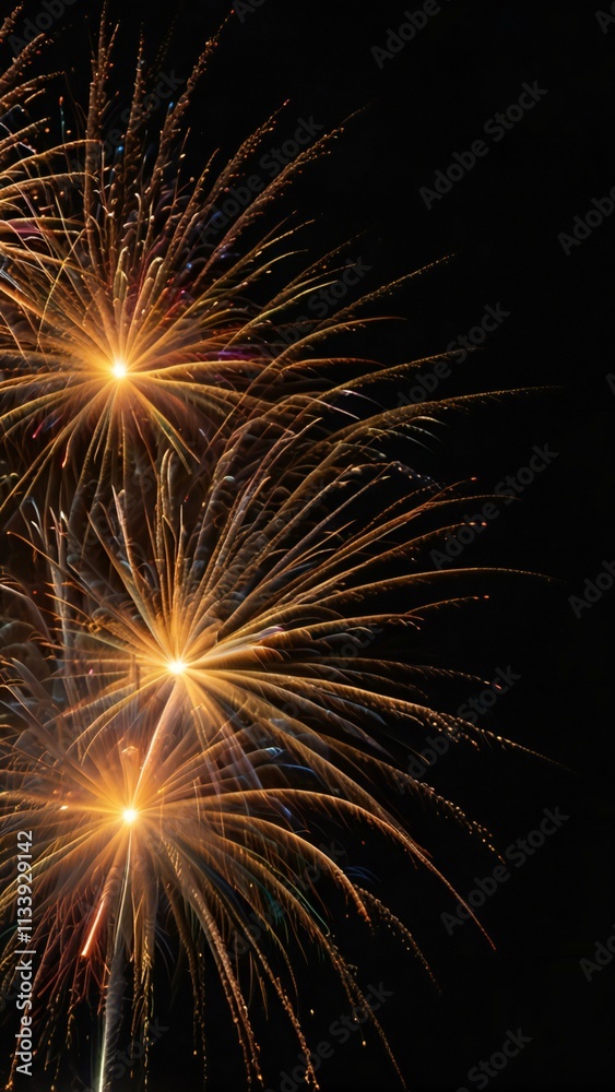 Fototapeta premium fireworks on the night sky