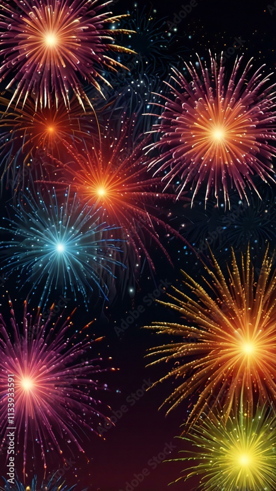 fireworks on the background fireworks on the background