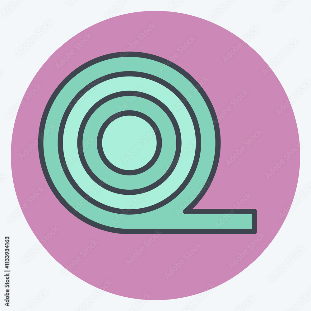 Icon Insulation. related to Fabric symbol. color mate style. simple design editable Icon Insulation. related to Fabric symbol. color mate style. simple design editable