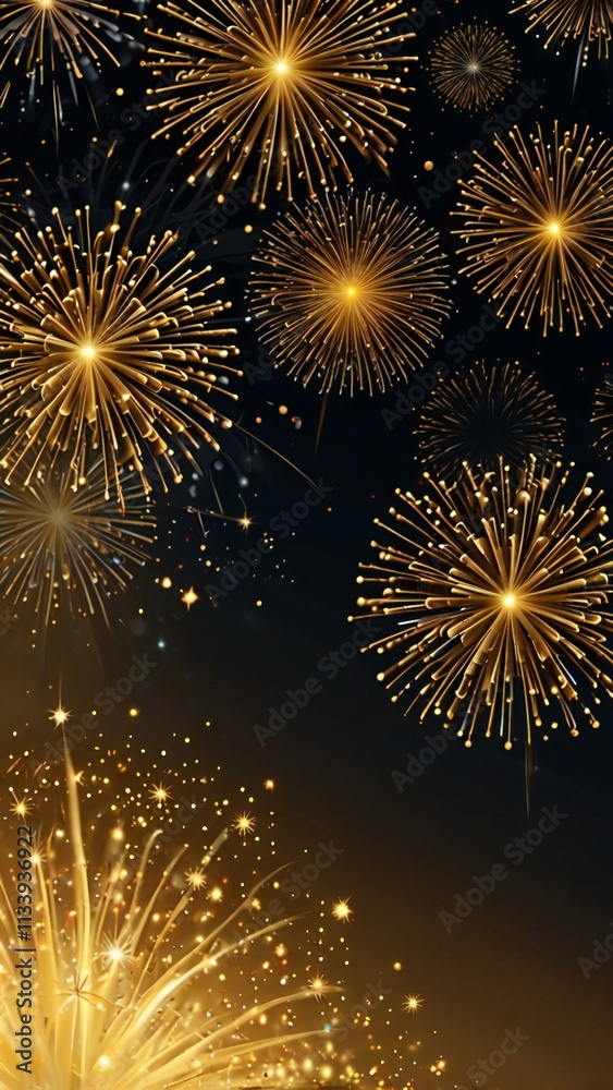 Fototapeta premium fireworks on the night sky