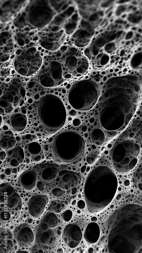 Vermiculate Abstract Bubbles in Monochrome Texture Vermiculate Abstract Bubbles in Monochrome Texture