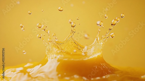 Vibrant Splash of Refreshing Orange Juice Crown