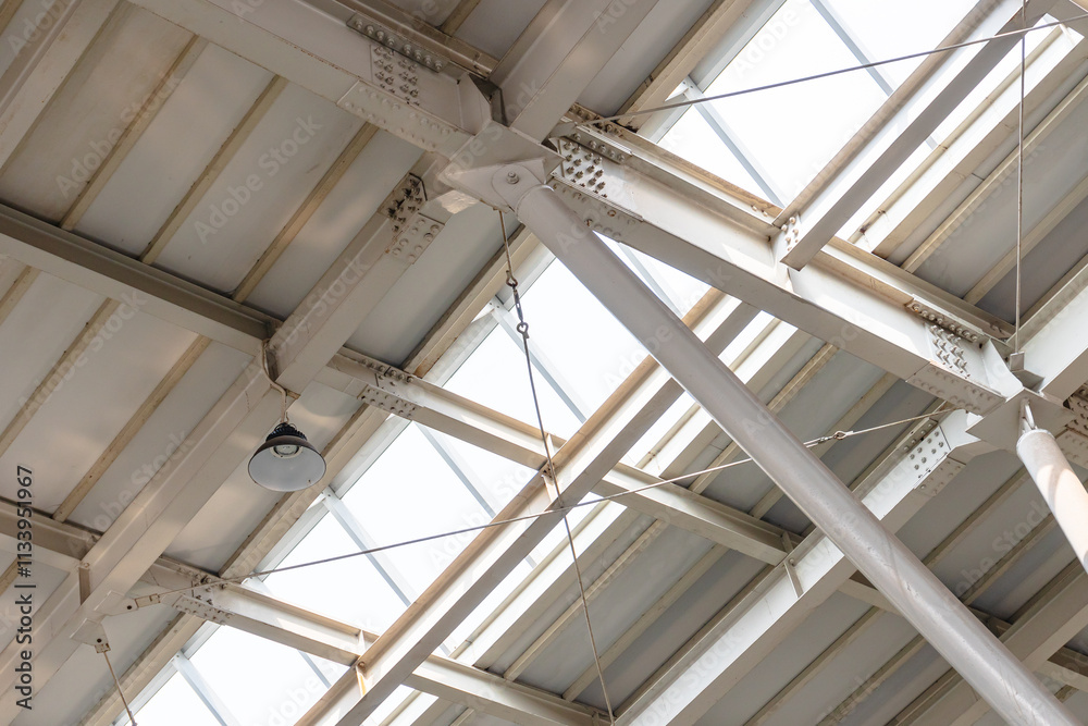 Ceiling with hanging lamps in a Train Station in Jakarta, Indonesia. Ceiling with hanging lamps in a Train Station in Jakarta, Indonesia.
