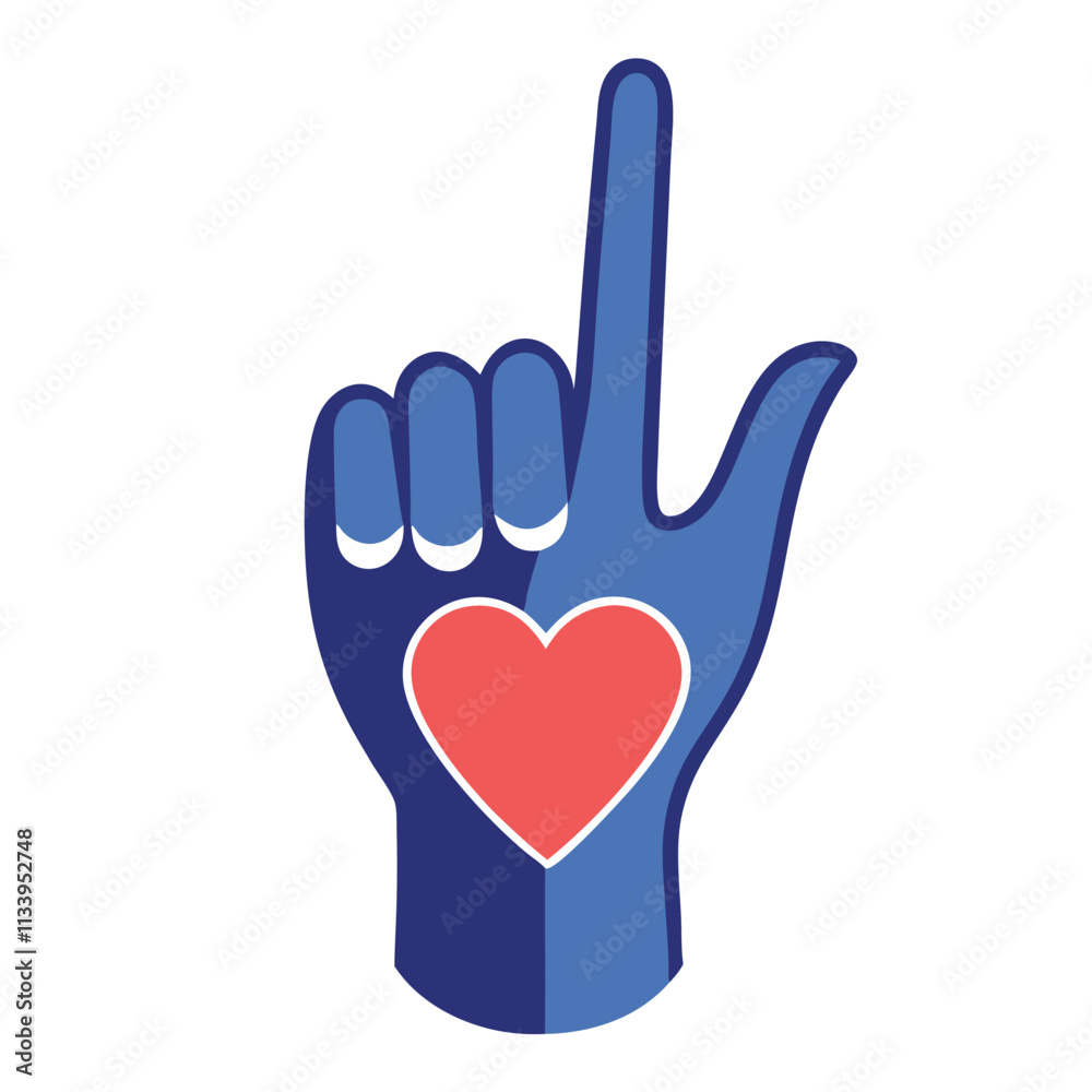 custom made wallpaper toronto digitalStylish hand gesture with a heart tattoo, perfect for social media graphics.