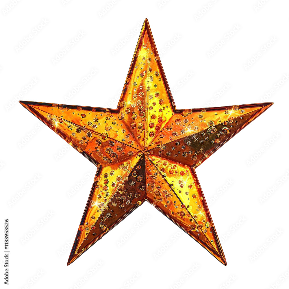 Shining Star Isolated on Transparent Background Shining Star Isolated on Transparent Background
