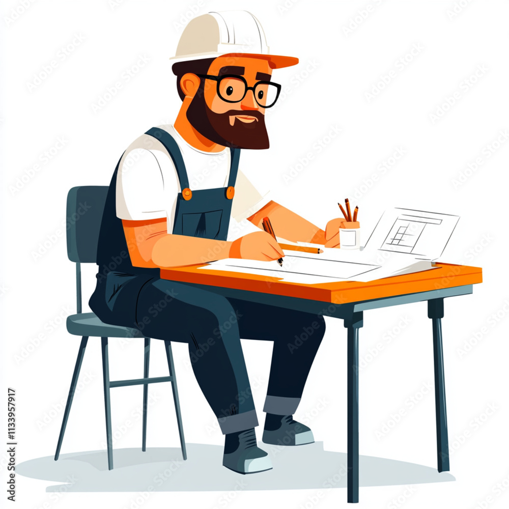 Occupation of a part designer in production Cartoon png Occupation of a part designer in production Cartoon png
