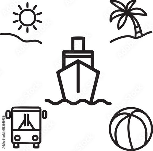 Travel vector|Travel lifestyle vector|Travel planning vector|Tourist attractions vector|Travel icons vector|Hiking travel vector|Adventure travel vector design icon symbol
