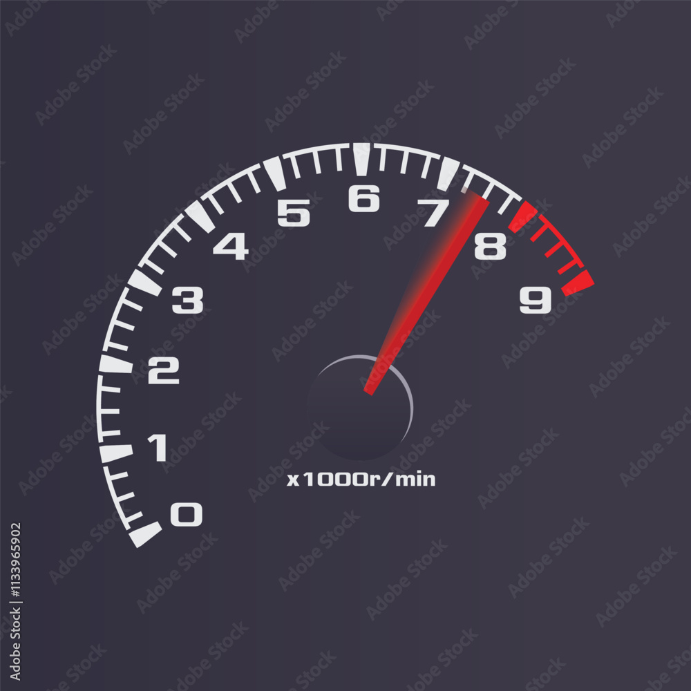 Gauge automobile 3d on dark background for decoration Gauge automobile 3d on dark background for decoration
