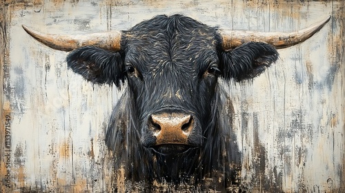 Majestic Bull: A Dark and Powerful Portrait